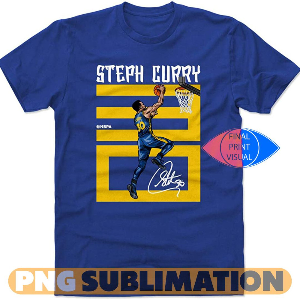 Steph Curry 30 Golden State Basketball Illustration  2 Variant Sublimation PNG Digital Download 2