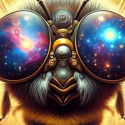Universe-eyed Bee Door Hanger - 4k
