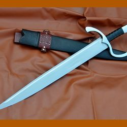 15th century falchion sword-hand forged-22 inches long blade-full tang-tempered-sharpen-one handed sword-sharpen-ready t