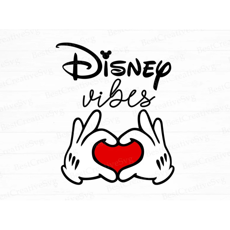 Mouse Hand Heart Sign Svg, Family Vacation Svg, Family Trip Svg.png