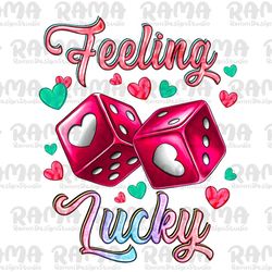 feeling lucky png sublimation design,valentine's day png,valentines day png,valentines xoxo png