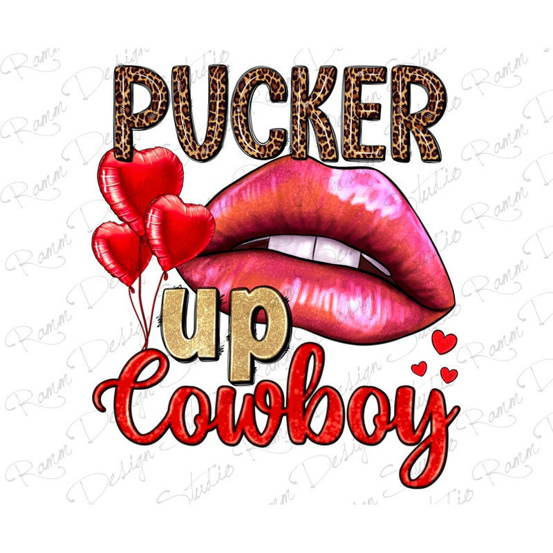 Pucker Up Cowboy PNG Sublimation Design Png.jpg