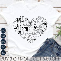 dog valentine svg, dog paw heart svg, dog mom svg, dog lover valentines day svg, heart png