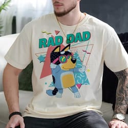 bluey bandit rad dad shirt bluey dad sweat shirt, bluey bingo family sweat shirt, bluey family sweat shirt