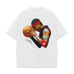 allen iverson the answer sixers 90's basketball unisex t-shirt, vintage streetwear style unisex t-shirt