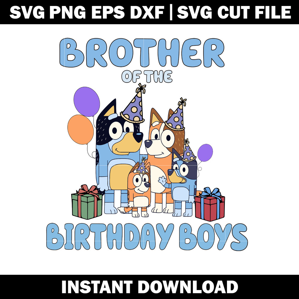 Bluey Birthday Party Svg