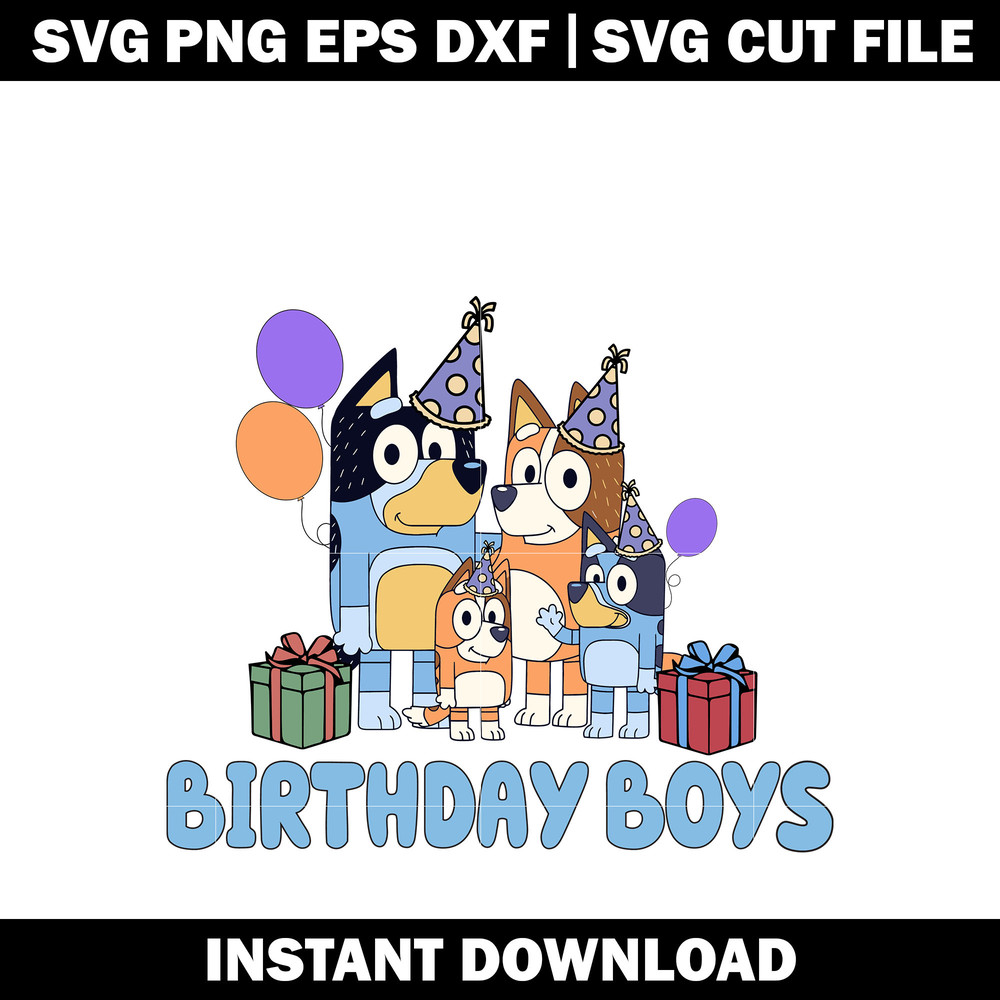 Happy Birthday Bluey svg