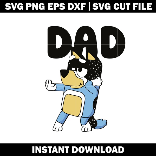 Bluey Bandit Dad svg, bluey cartoon svg, logo file svg, cart | Inspire ...