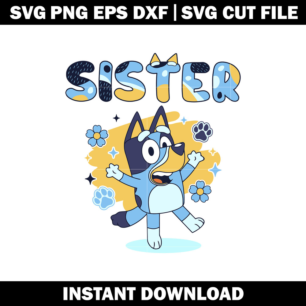 Bluey cartoon bro SVG