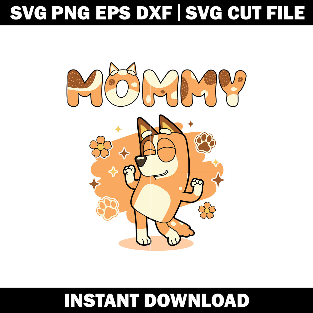 Bluey mommy SVG