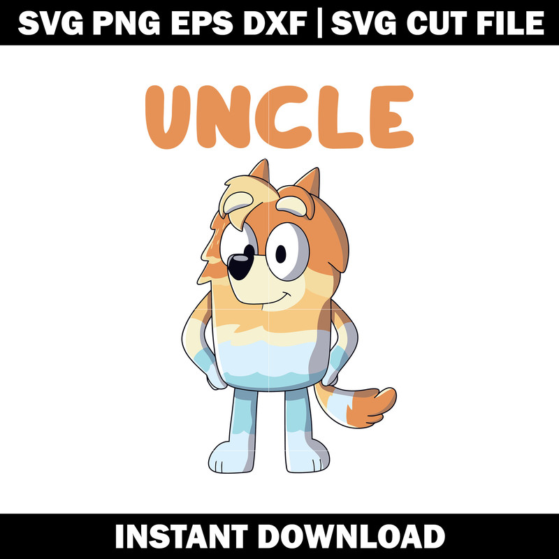 Bluey uncle svg