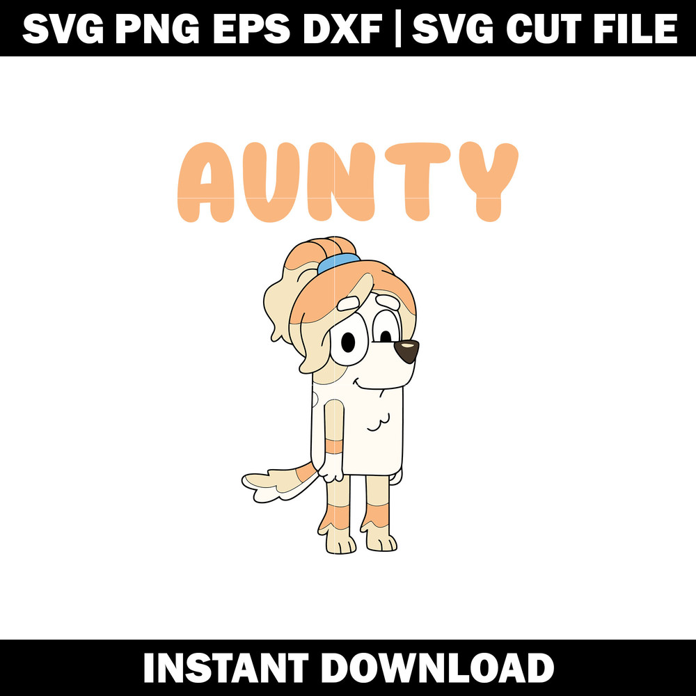 Bluey aunty svg