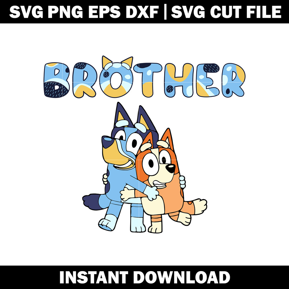 Bluey And Bingo Dog svg