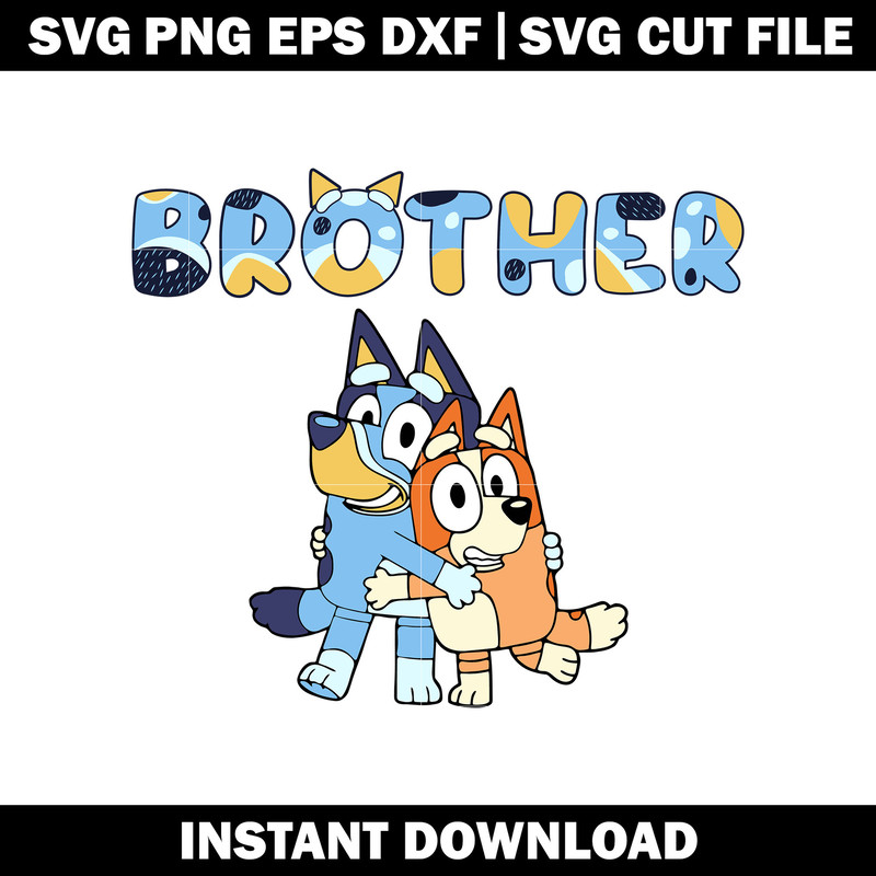 Bluey And Bingo Dog svg