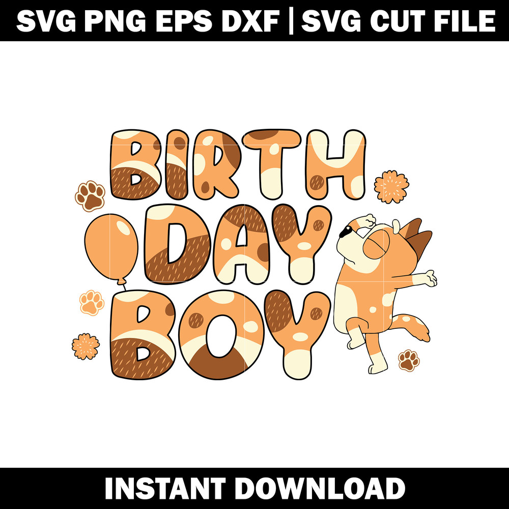 Birthday boy bingo svg