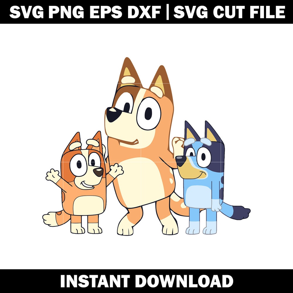 Mum and Bluey bingo svg
