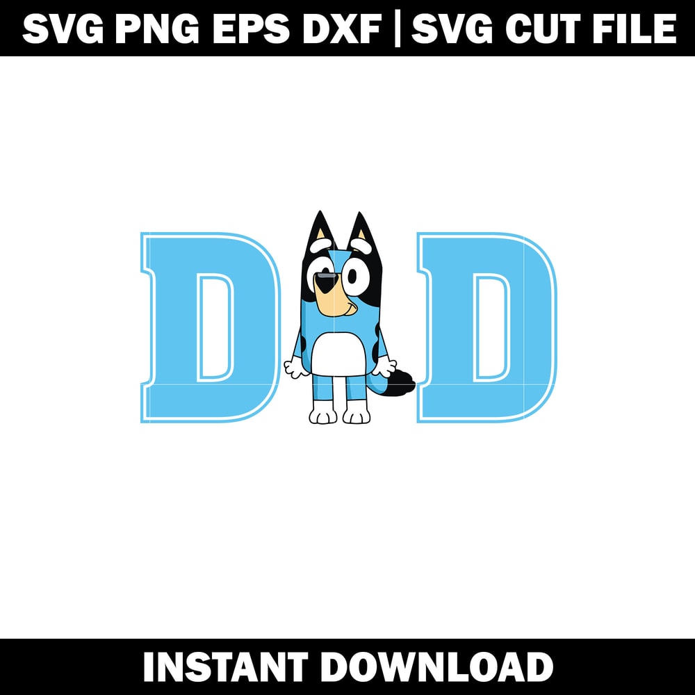 Bluey dad design svg