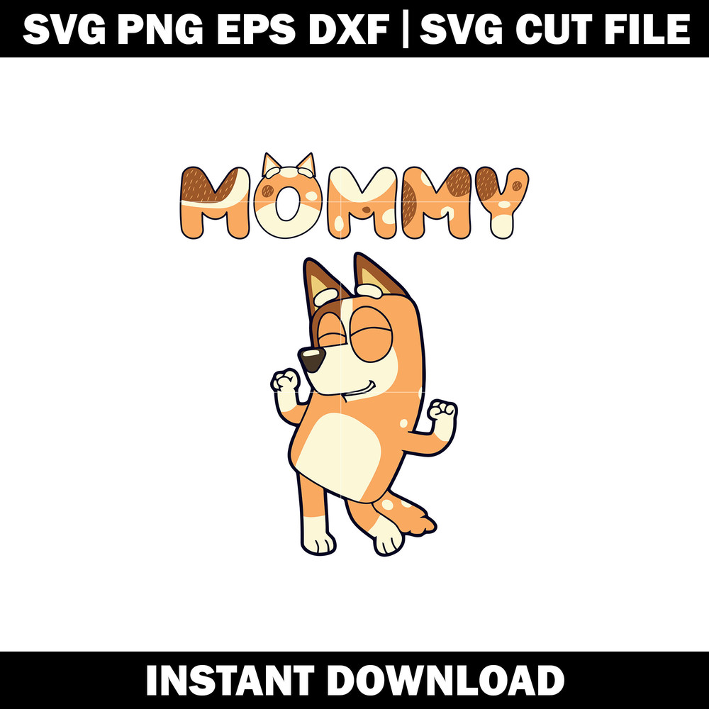 Chilli Heeler Mommy design svg