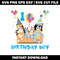 Bluey family 1st birthday boy svg