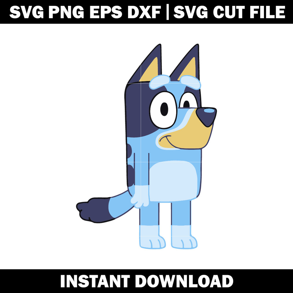 bluey character bandit heeler svg