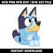 Bluey boy heeler svg