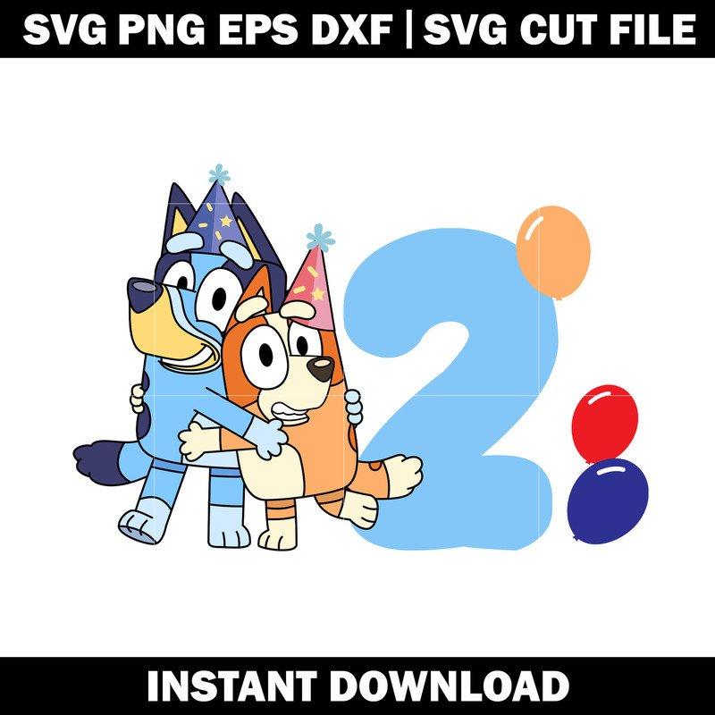 Bluey 2nd Family Party svg