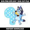 Bluey 9th christine heeler svg