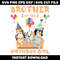 Bluey brother of the birthday girl svg