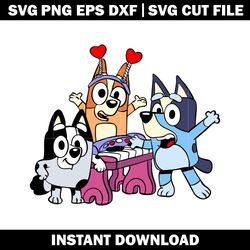 bluey bingo and friends cartoon svg, bluey cartoon svg, logo file svg, cartoon svg, logo design svg, digital download.
