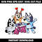 Bluey bingo and friends cartoon svg