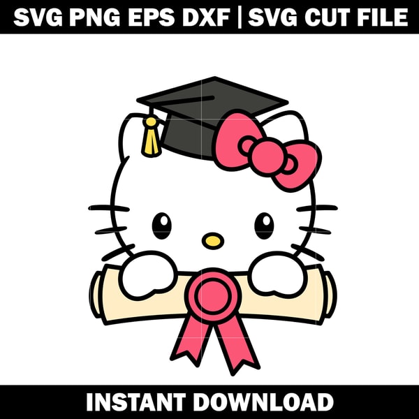 Hello Kitty Graduation svg, Bluey cartoon svg, logo file svg | Inspire ...