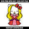 Hello Kitty Sarah Sanderson svg