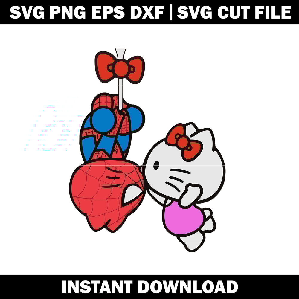 Hello Kitty And Spider-Man Wallpap svg