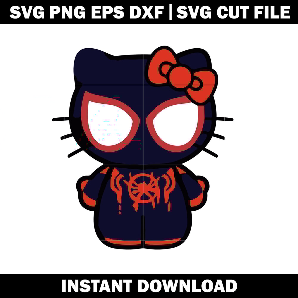 hello kitty miles morales svg