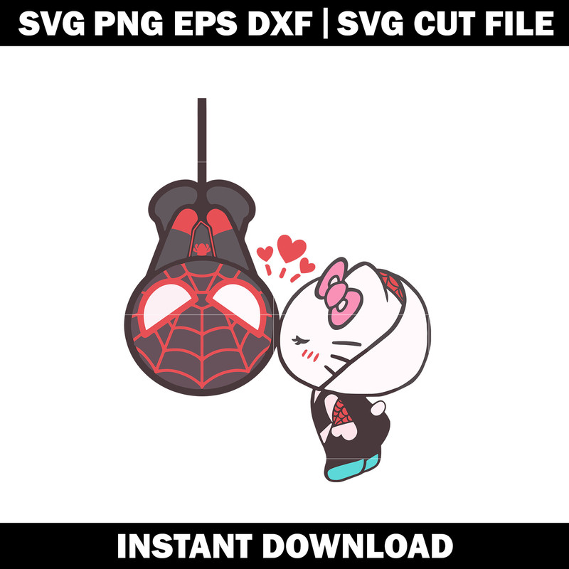 hello kitty and pider man ideas svg
