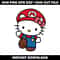 Hello Kitty Mario Embroidery Desig svg