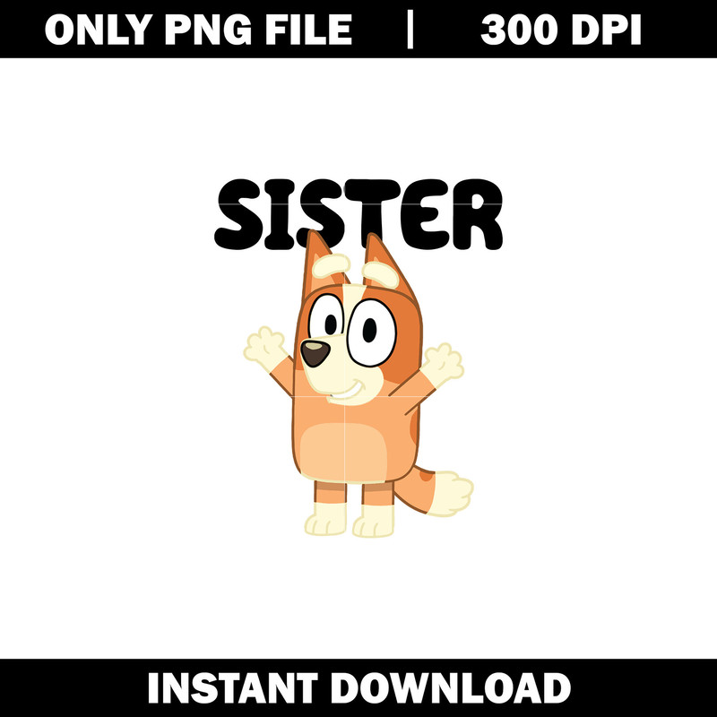 Bluey Bingo Sister png
