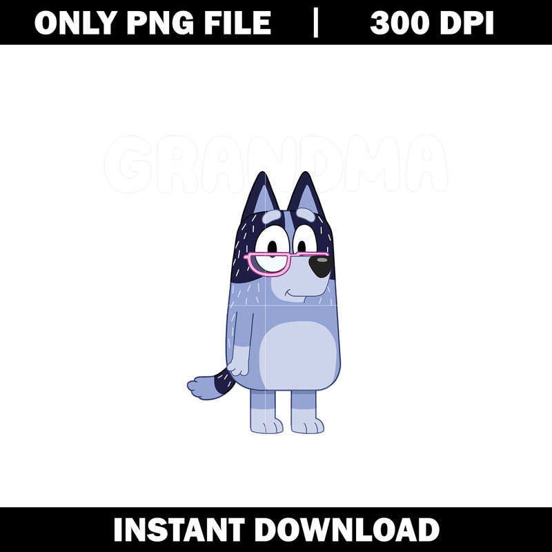 Nana Bluey friend png