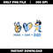 Bluey bandit piece love dad cartoon png