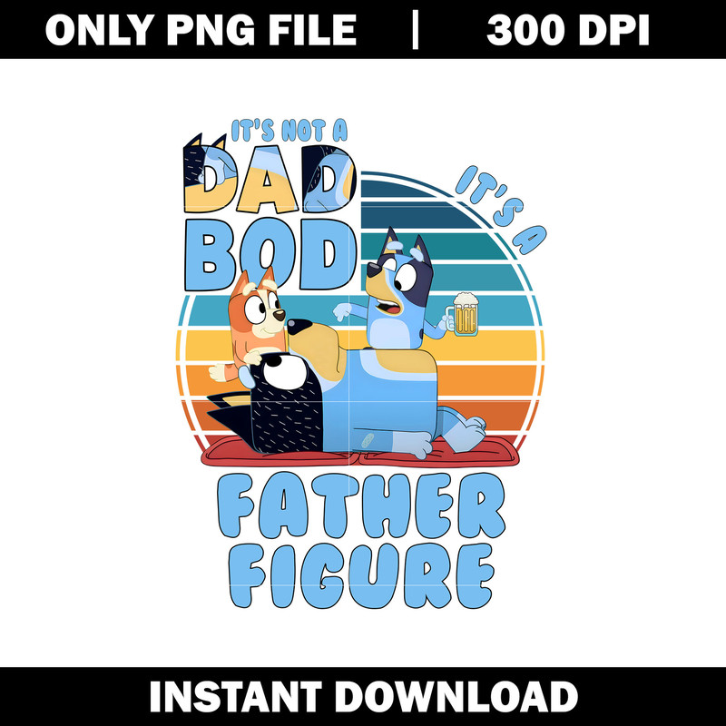 Bluey dad cartoon family png
