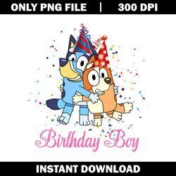 bluey bingo birthday girl png, logo file png, cartoon png, logo design png, digital download.