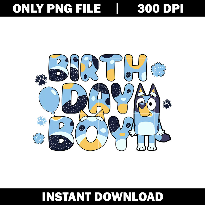 Happy Birthday boy bluey Png