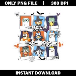bluey and friend halloween png, bluey png, bluey friends png, logo file png, logo design png, digital download.