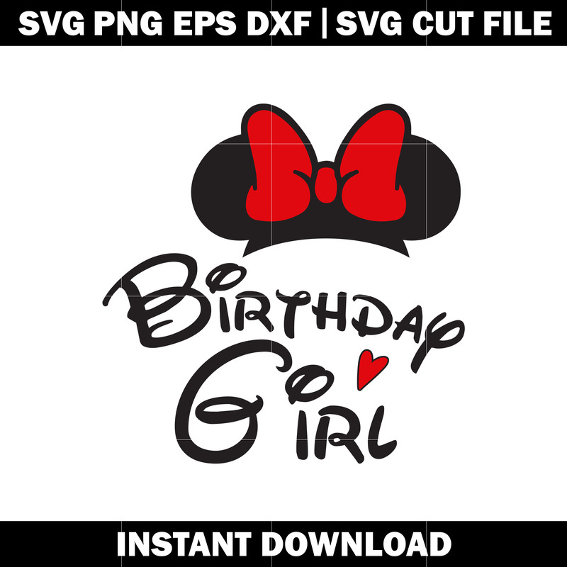 disney Birthday girl Svg