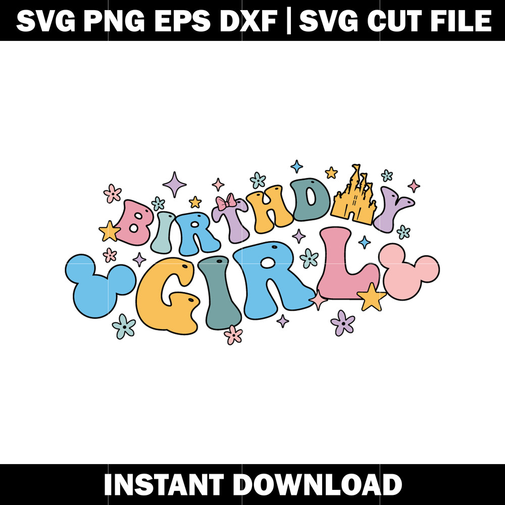 Retro Best Birthday girl svg