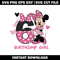 Minnie Mouse 6th Birthday girl Clipart svg