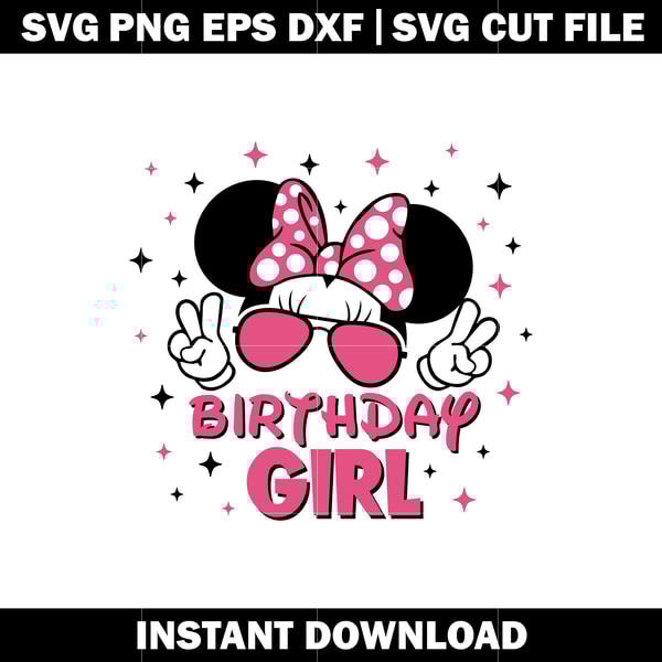 Minnie Birthday girl svg