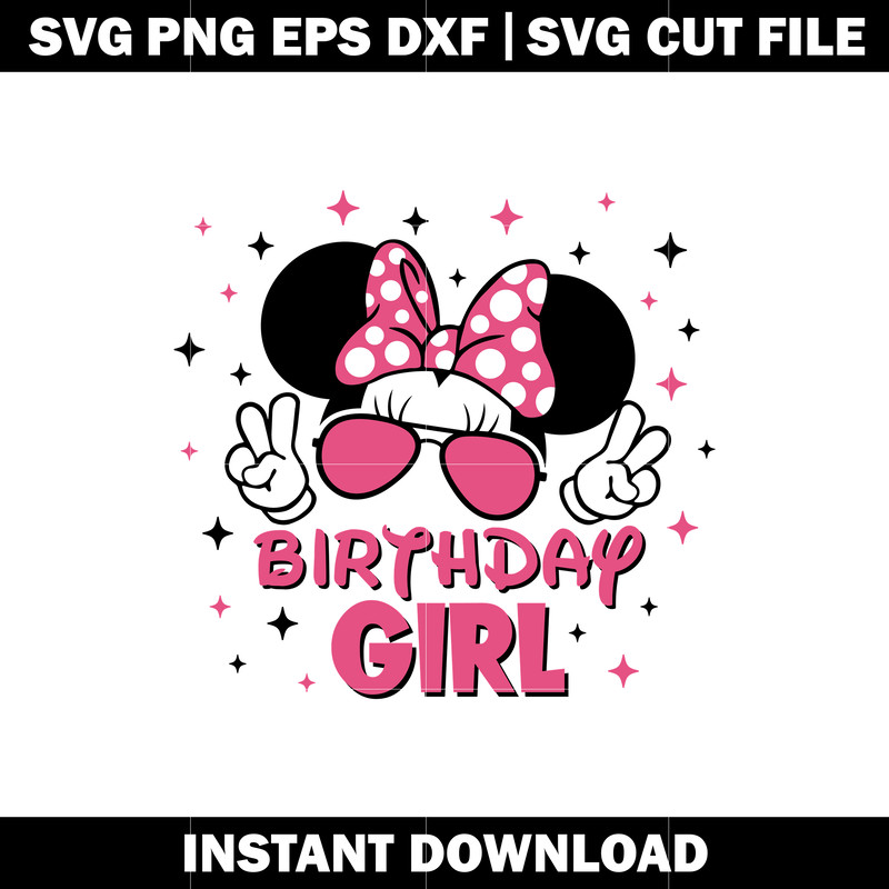Minnie Birthday girl svg