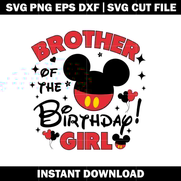 birthday girl brother svg