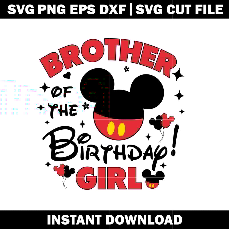 birthday girl brother svg